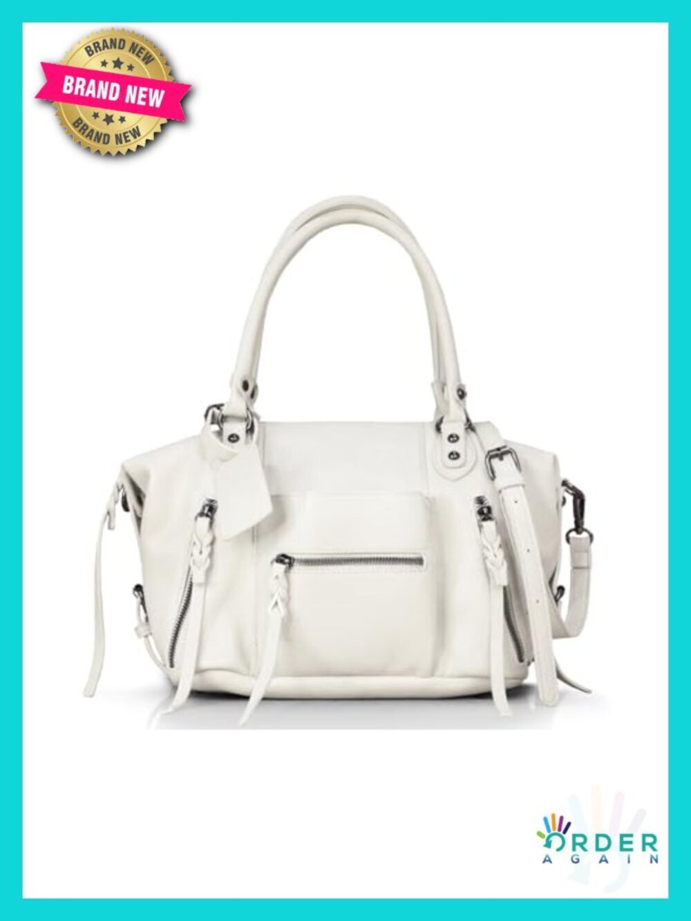 Vegan Leather Hobo Tote Bag with Adjustable Straps